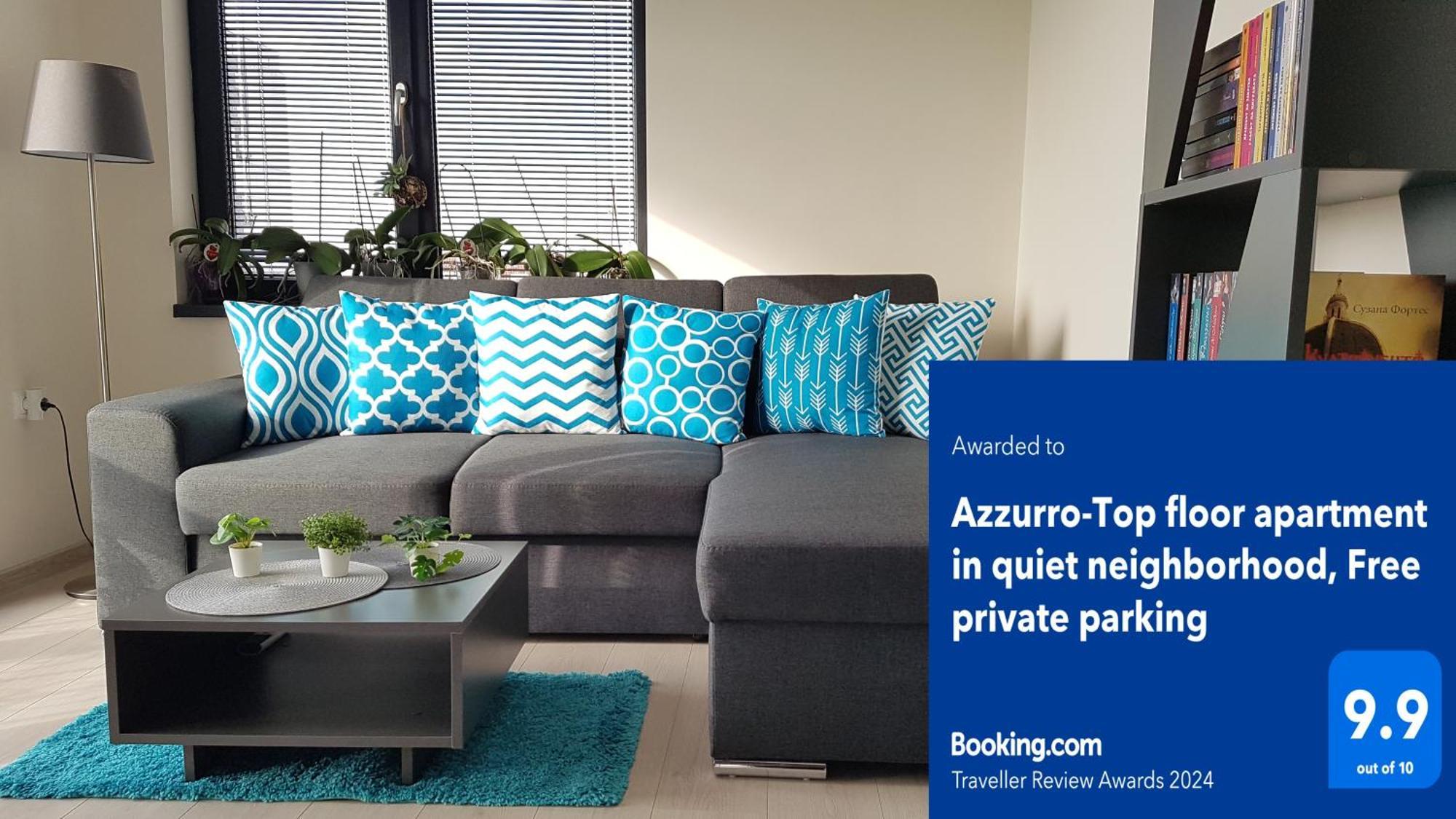 Azzurro-Top Floor Apartment In Quiet Neighborhood, Free Private Parking Varna Exterior foto